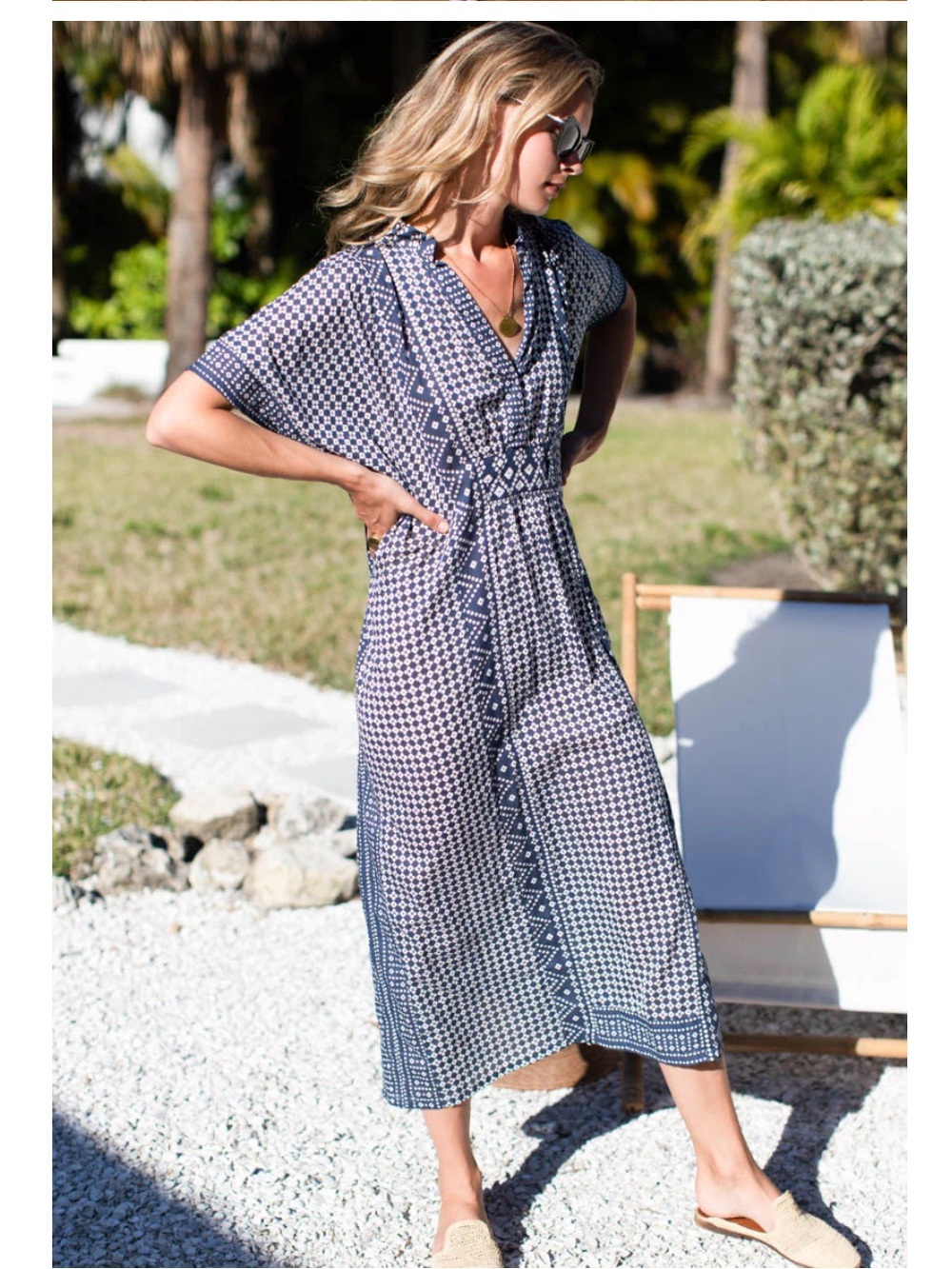 Emerson Fry India Collection Caftan - Ink Organic - Picture 3 of 6